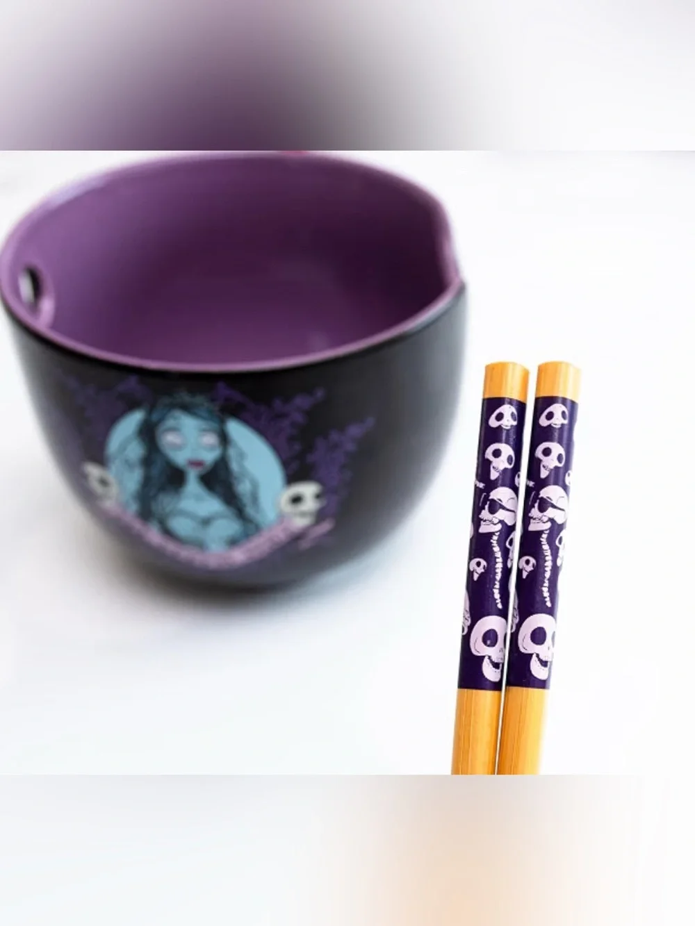 The Nightmare Before Christmas Ramen Bowl and Chopsticks